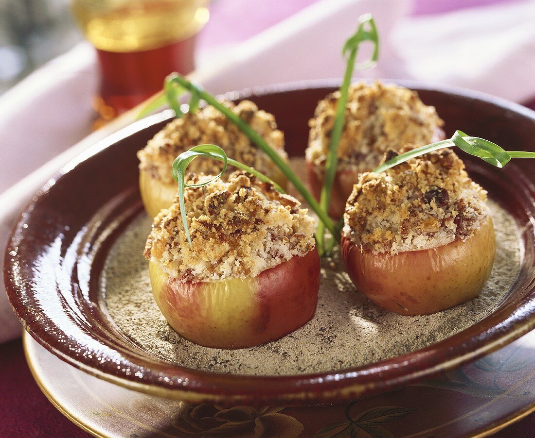 Stuffed baked apples with coconut