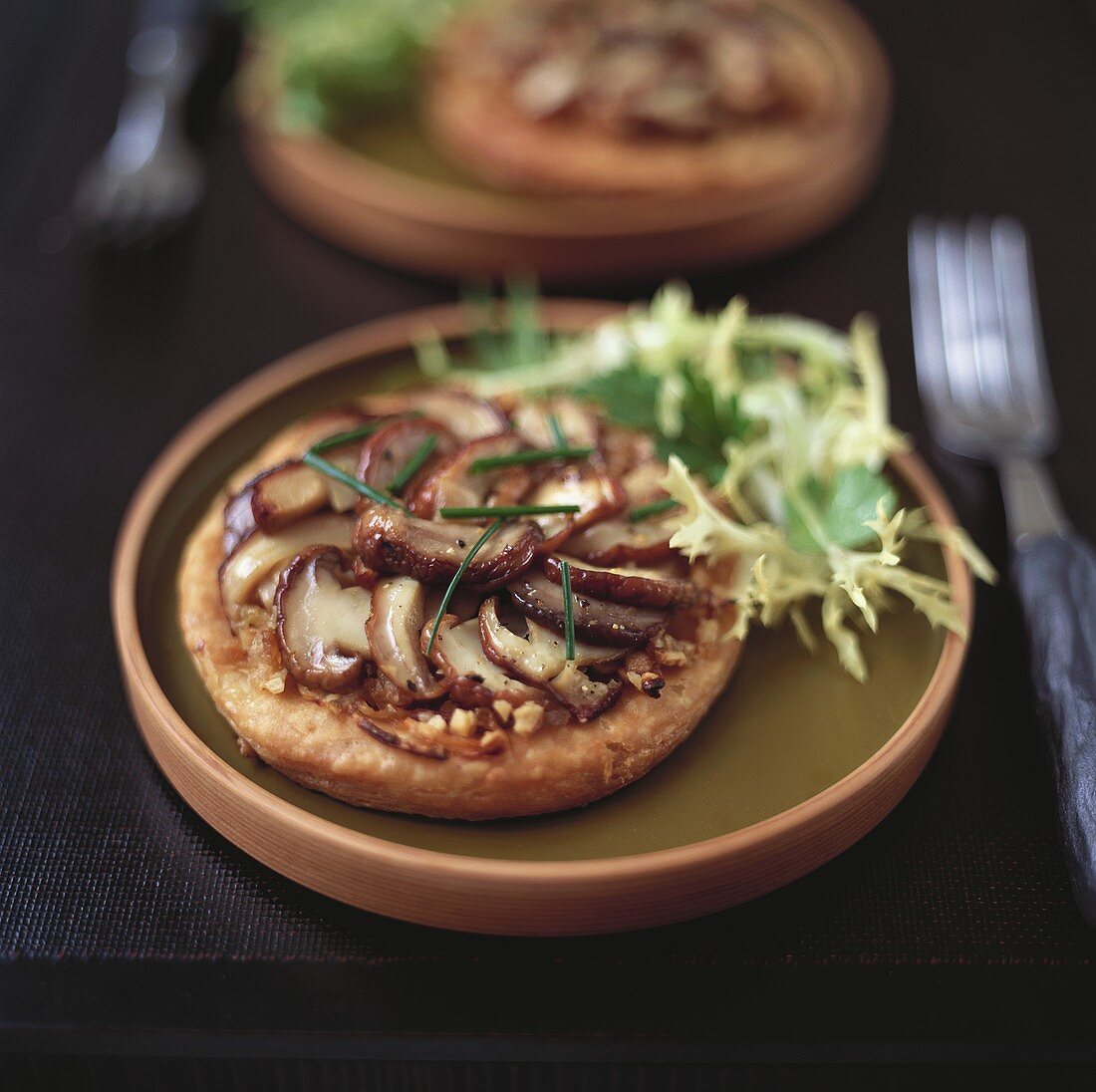 Mini mushroom pizza