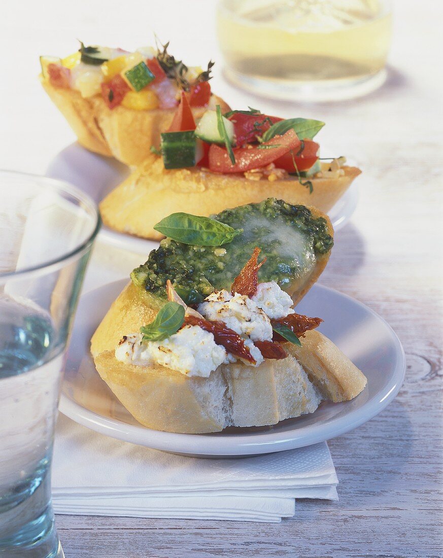 Assorted crostini