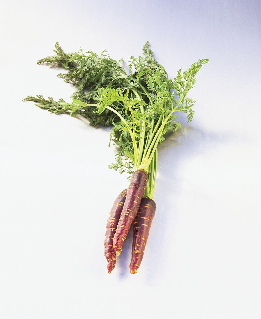 Three purple carrots