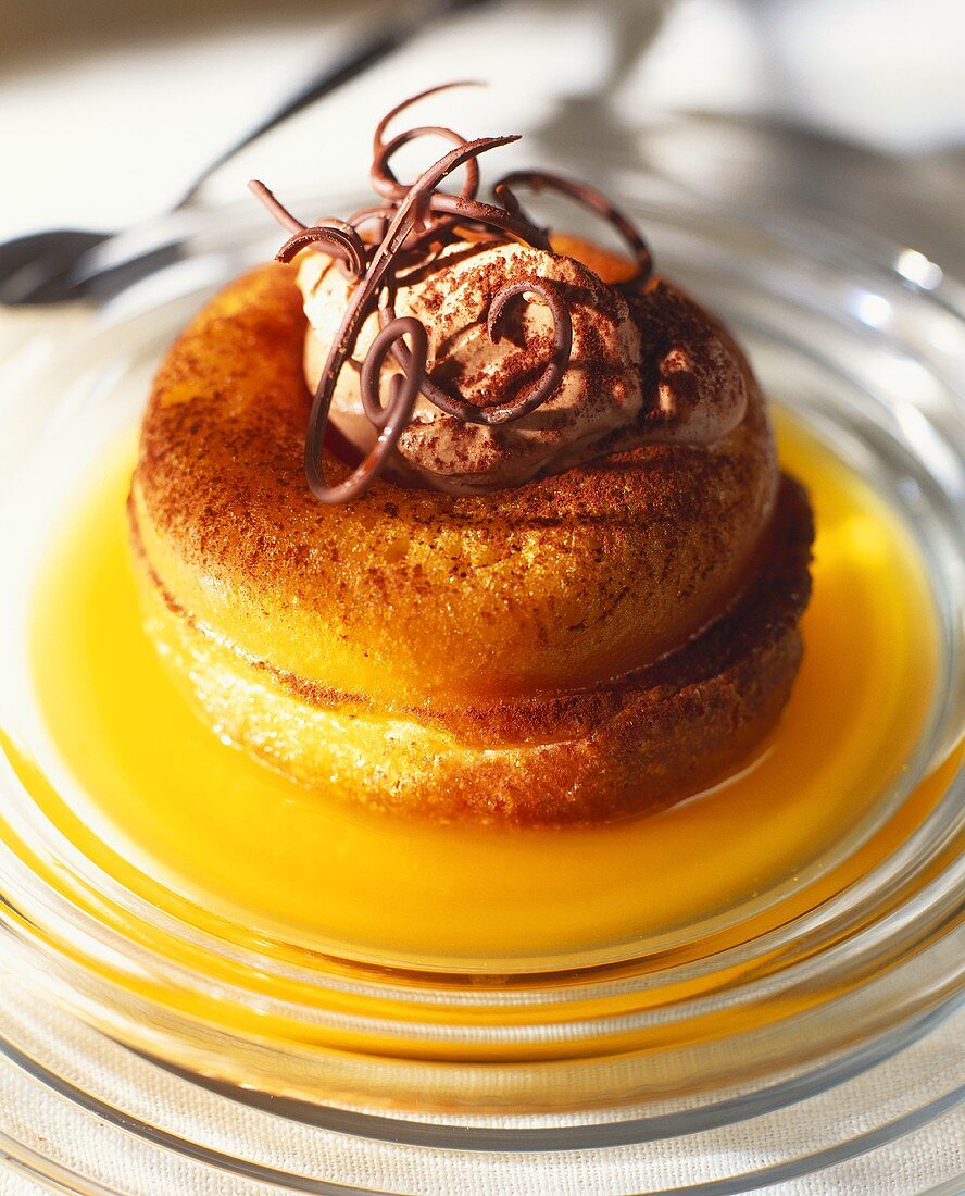 Savarin with chocolate mousse