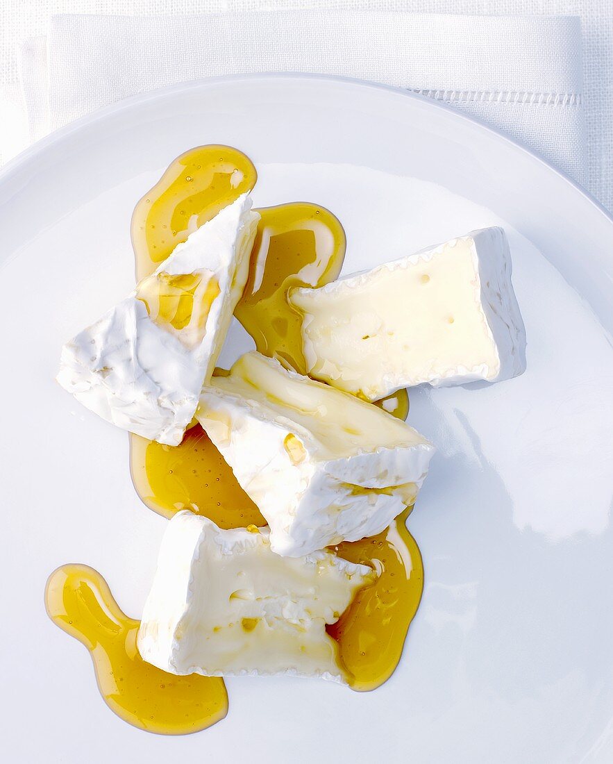 Camembert wedges with honey