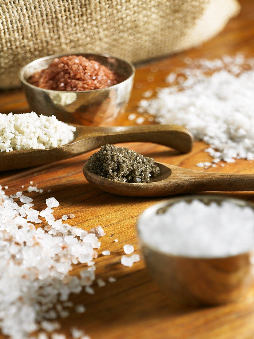 Various types of salt