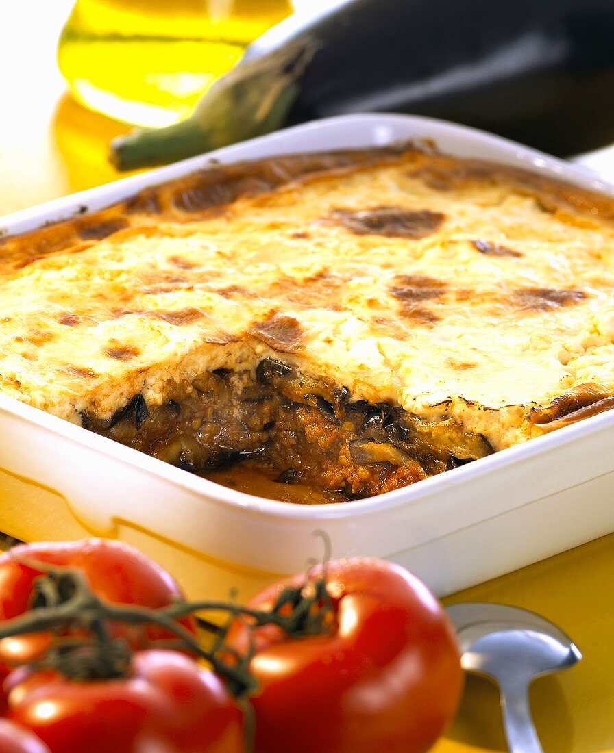 Moussaka (Aubergine and mince dish, Greece)