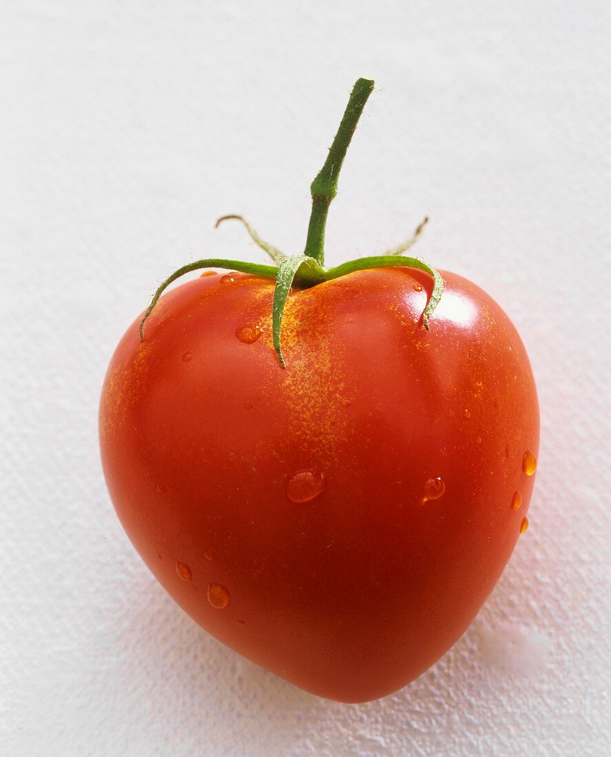 A heart-shaped tomato