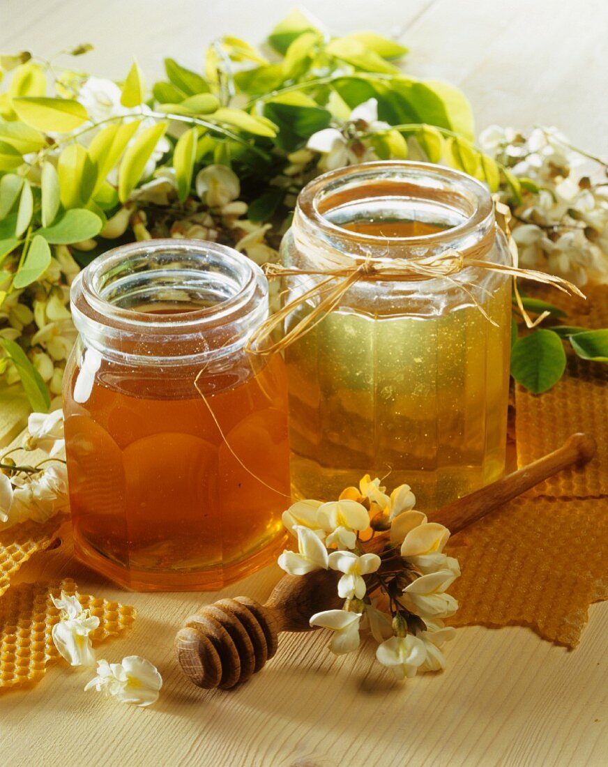 Acacia and flower honey