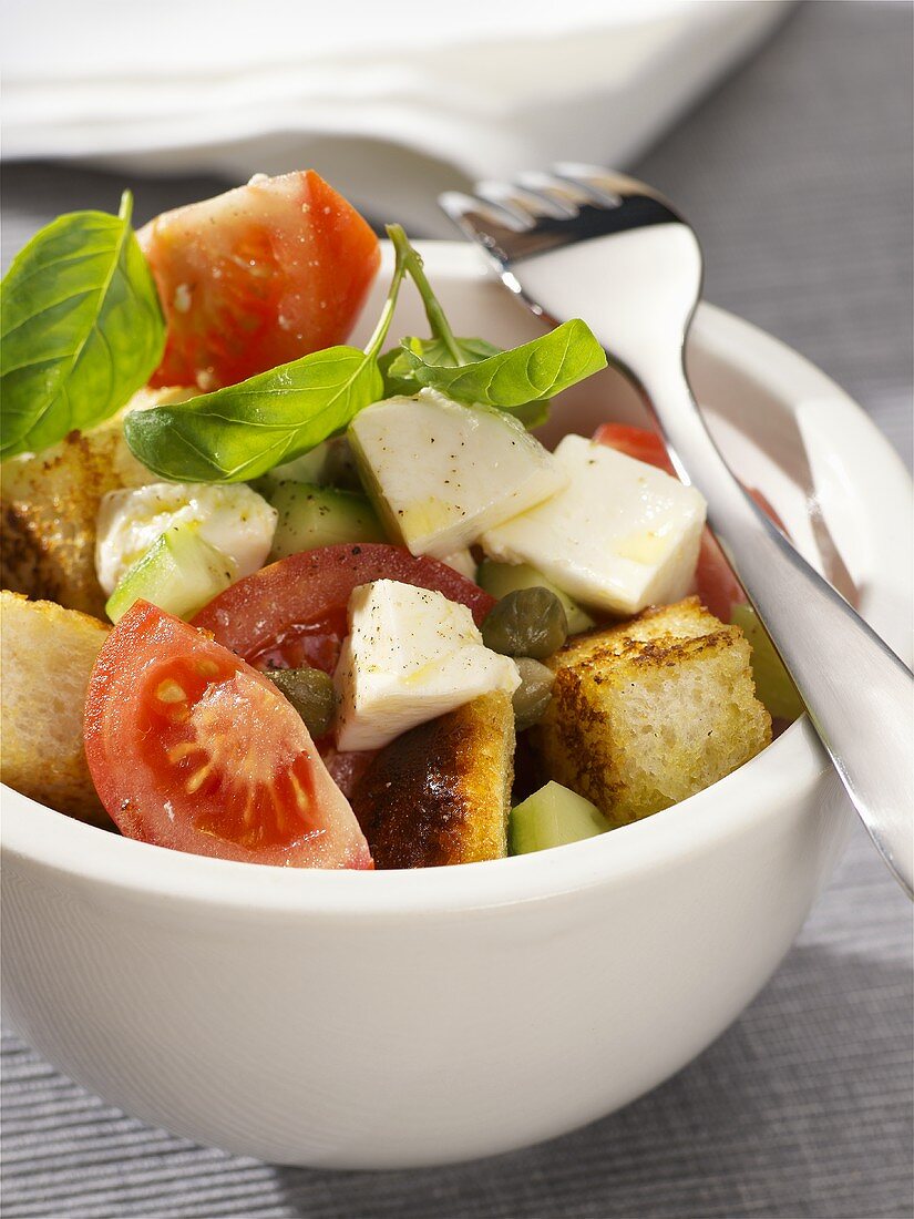 Panzanella (Bread salad with tomatoes, Italy)