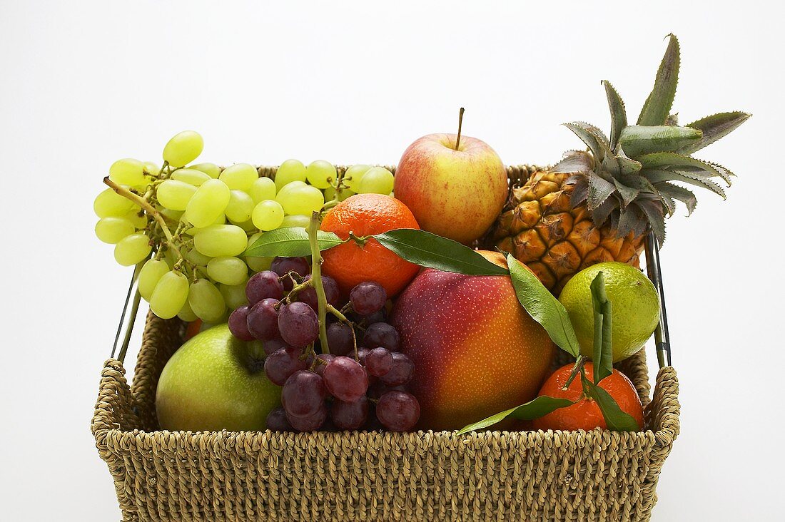 Basket of mixed fruit