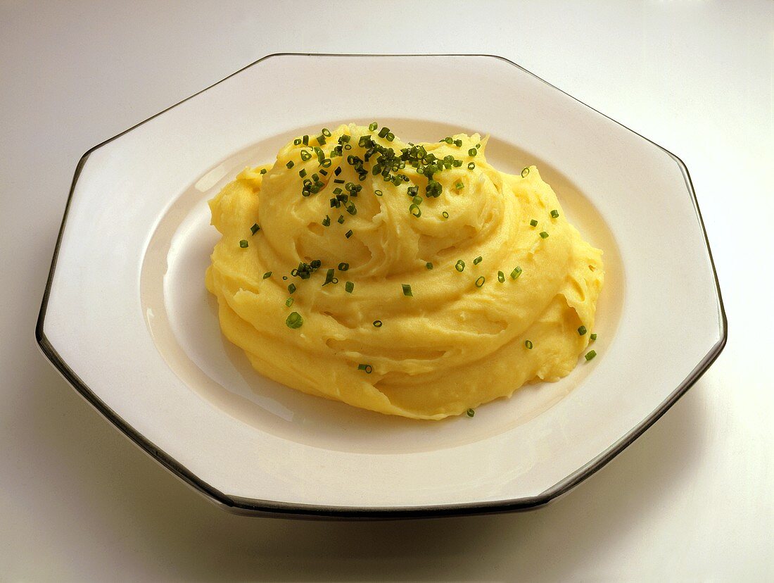 Mashed Potatoes Topped with Chives