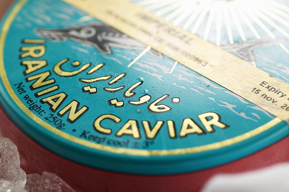 Ossietra Kaviar aus dem Iran in der Dose