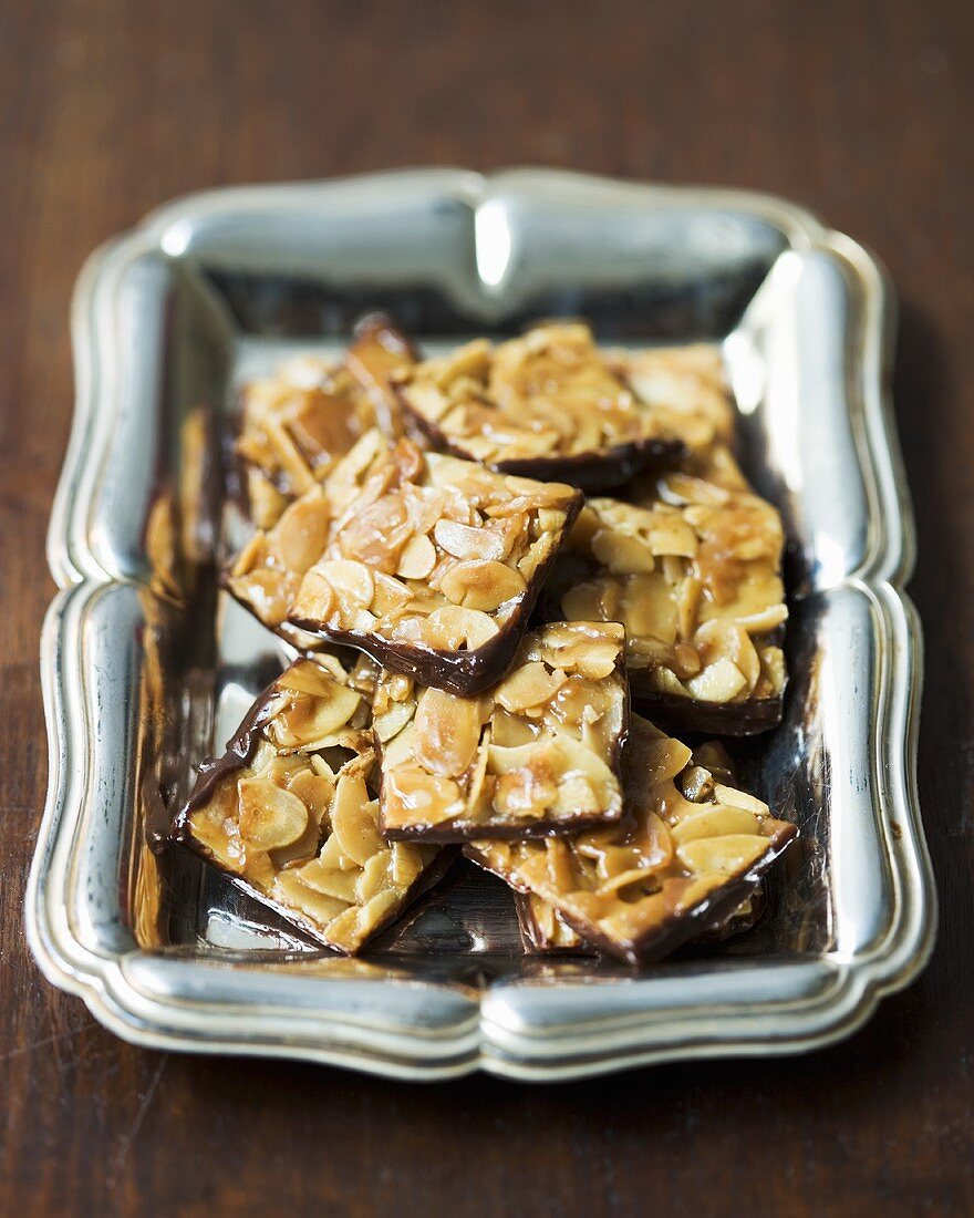 Florentines on a silver tray