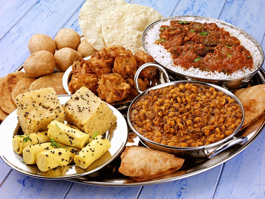 Platter of Indian specialities