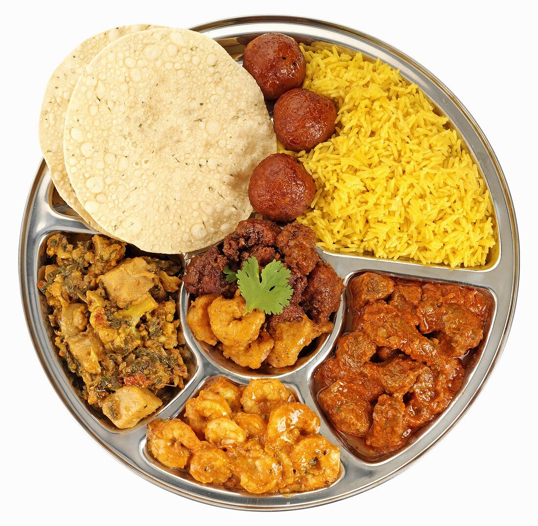 Thali (Selection of Indian dishes)