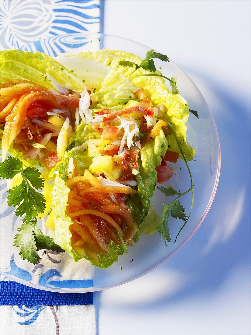 Fruity crab salad