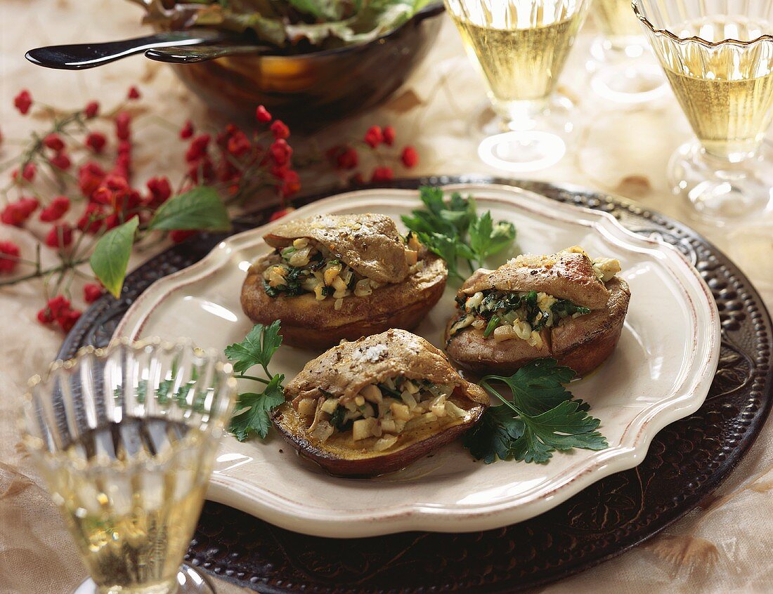 Stuffed ceps with duck foie gras