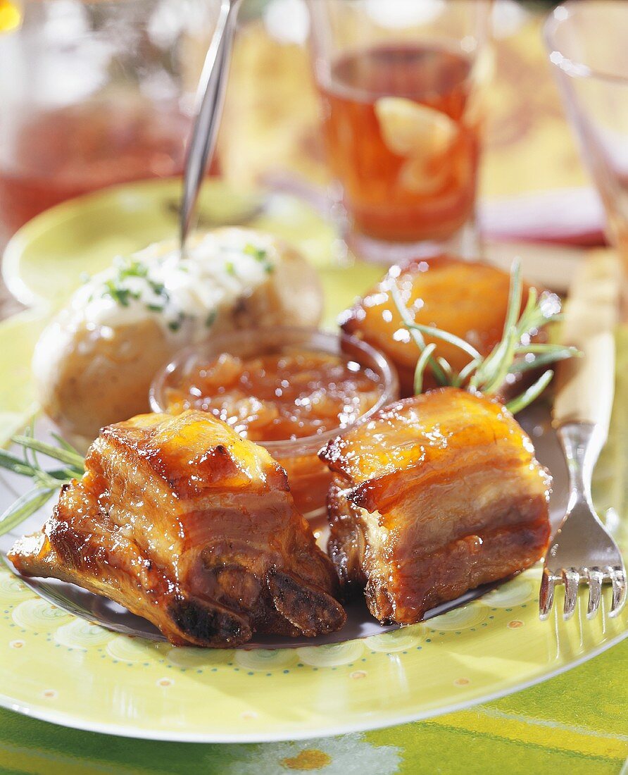 Pork ribs, Louisana style