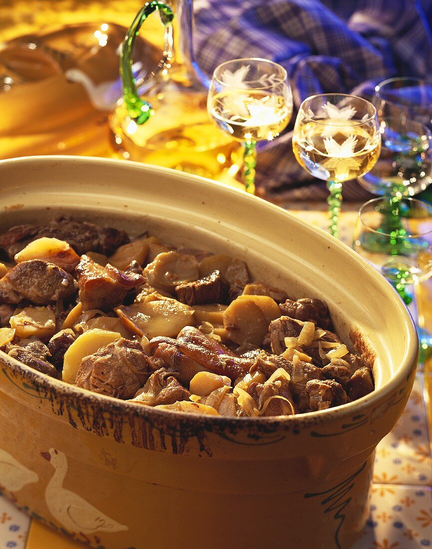 Baekeoffe (Meat and potato stew, Alsace)