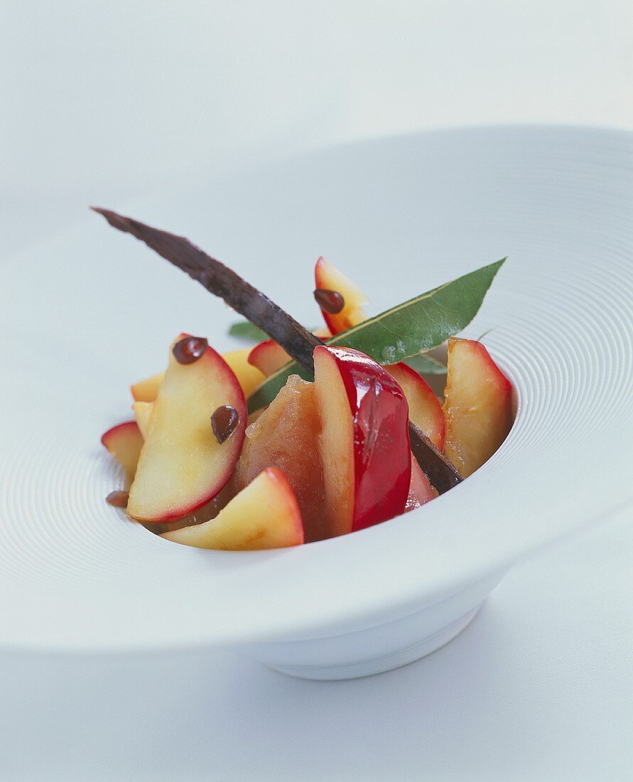 Poached apples