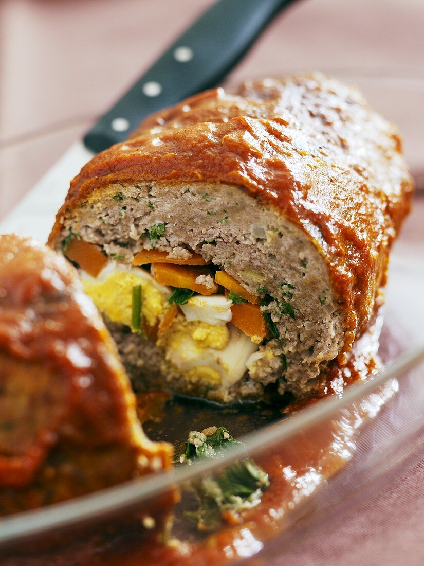 Polpettone (Stuffed meatloaf, Italy)