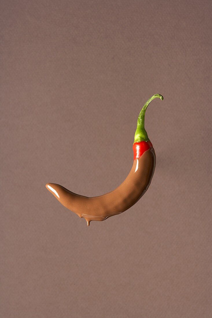 A chocolate-dipped chilli