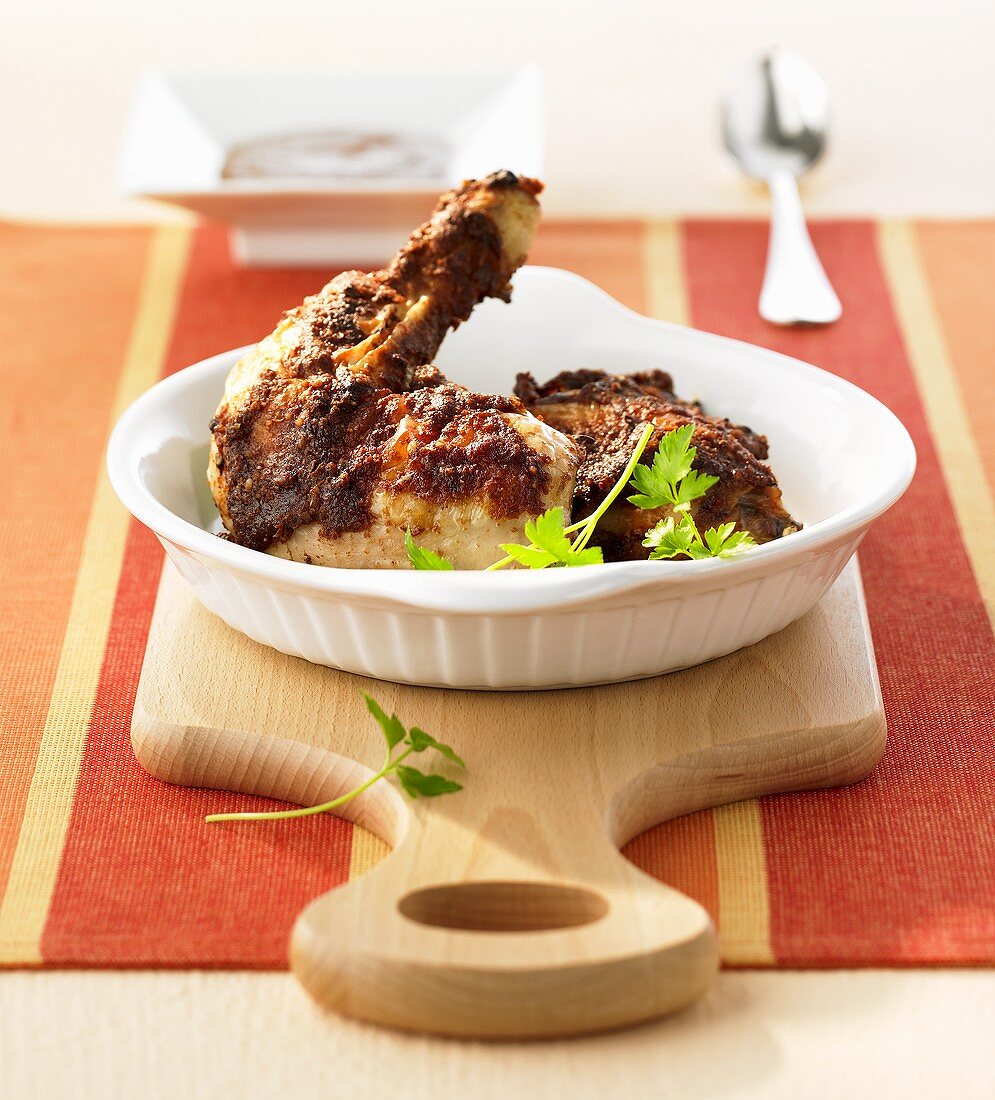 Chicken with Mexican chocolate sauce