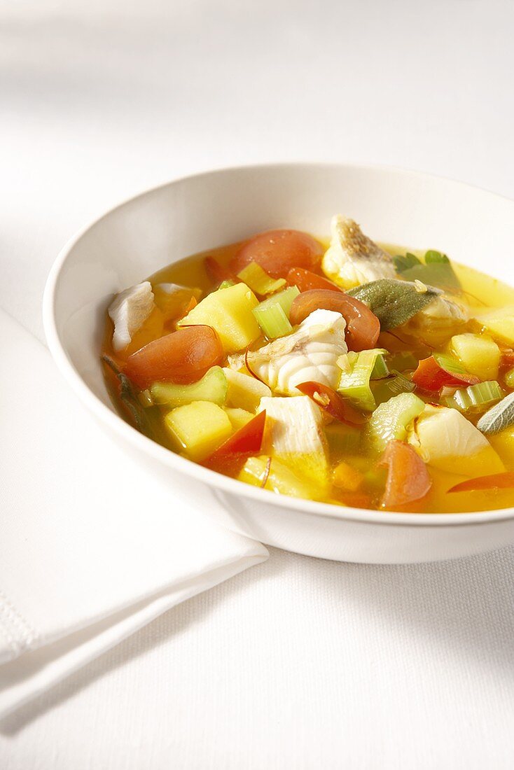 Fish and vegetable soup