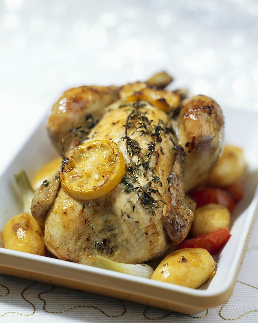 Lemon chicken with vegetables