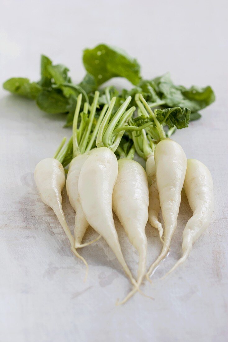 White radishes