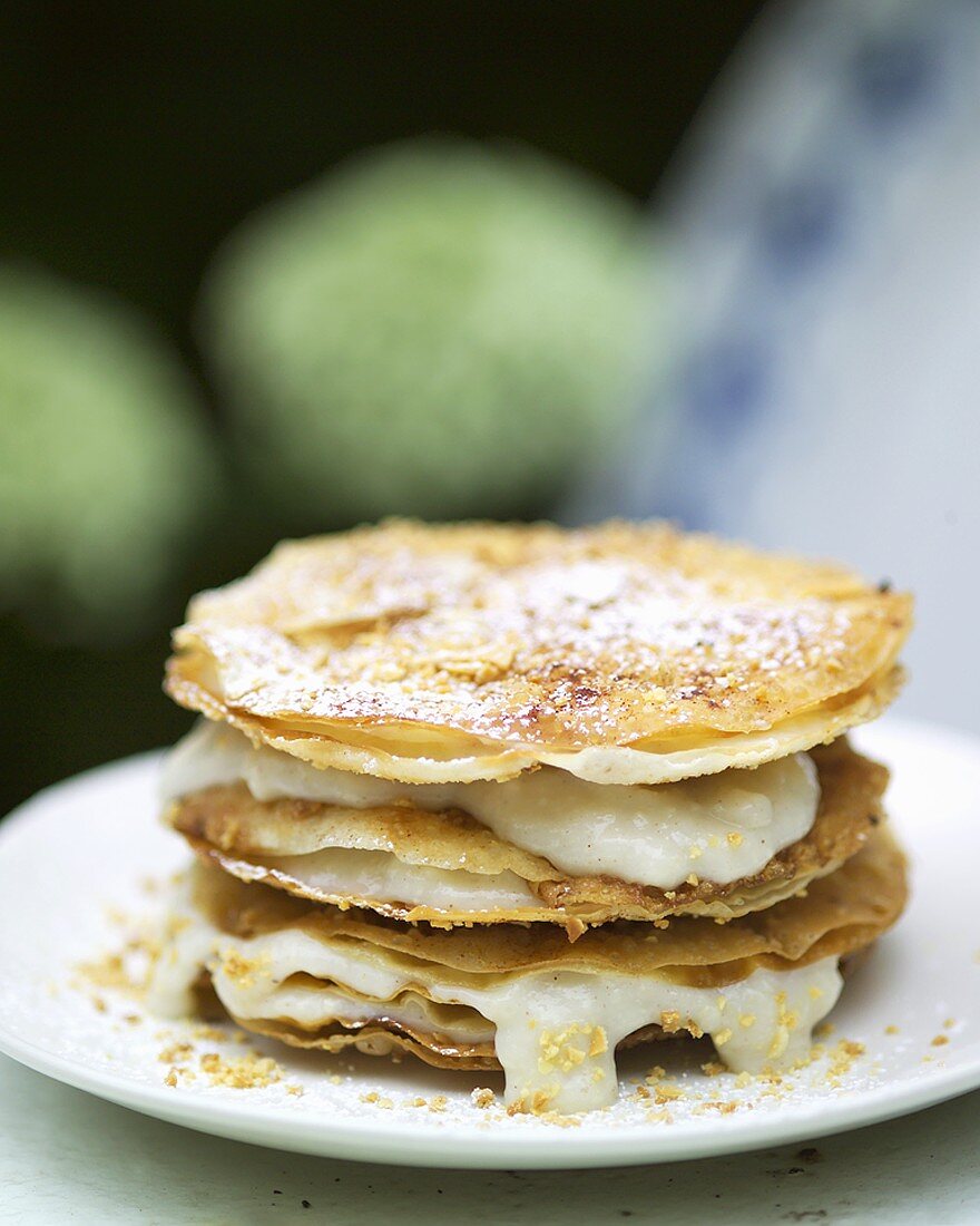 Keneffa (Crispy pastry sheets with almonds, Morocco)