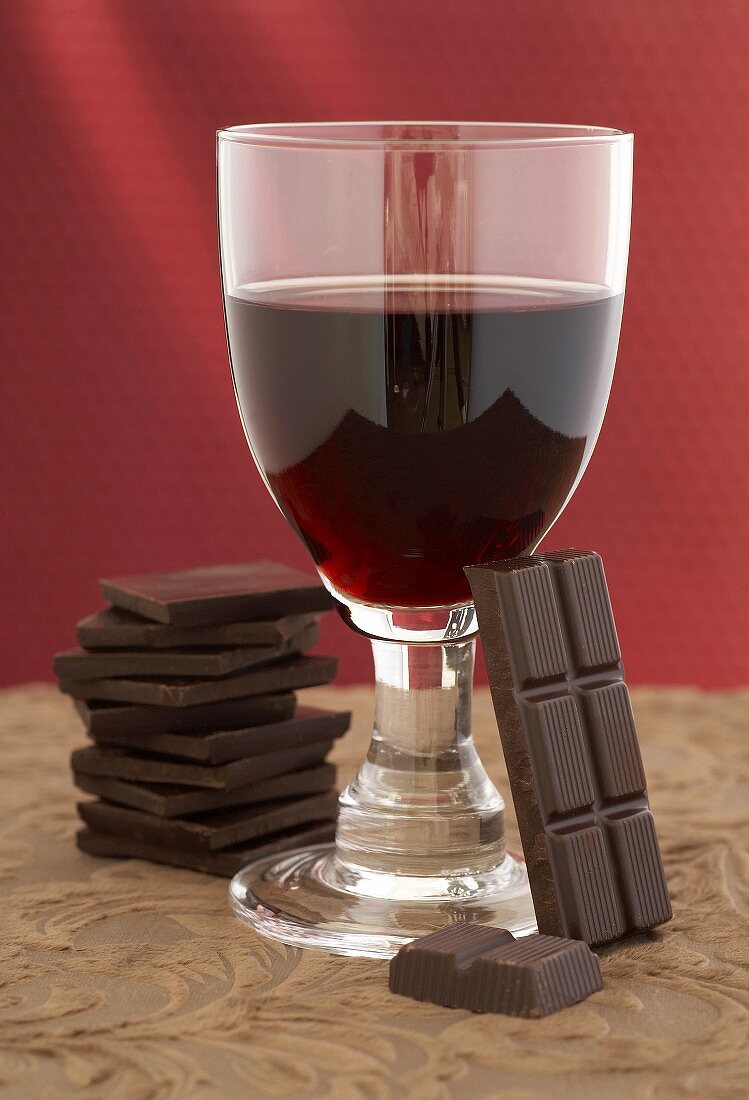 Rotwein und Schokolade (Rotweinaroma)