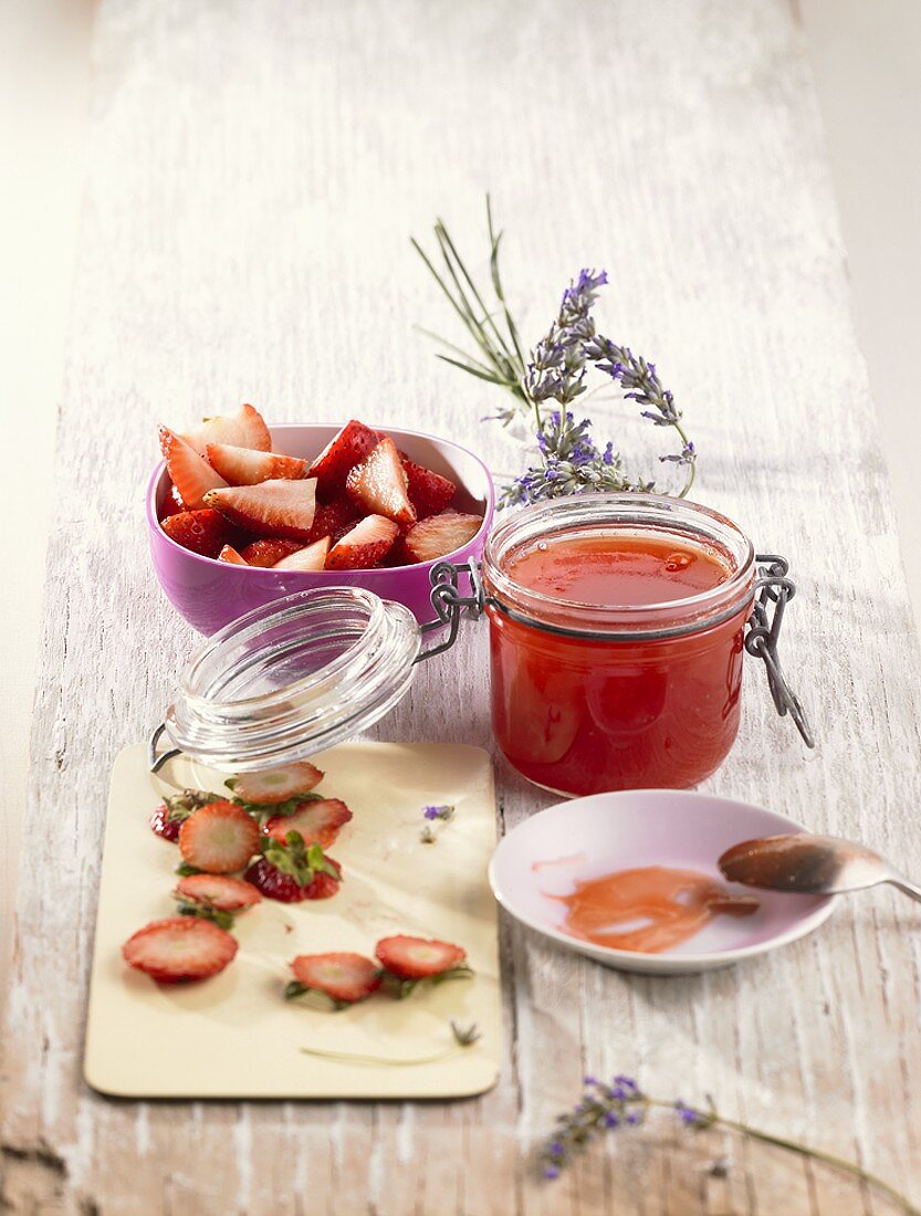 Strawberry and lavender jelly