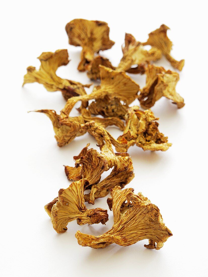 Dried chanterelle mushrooms