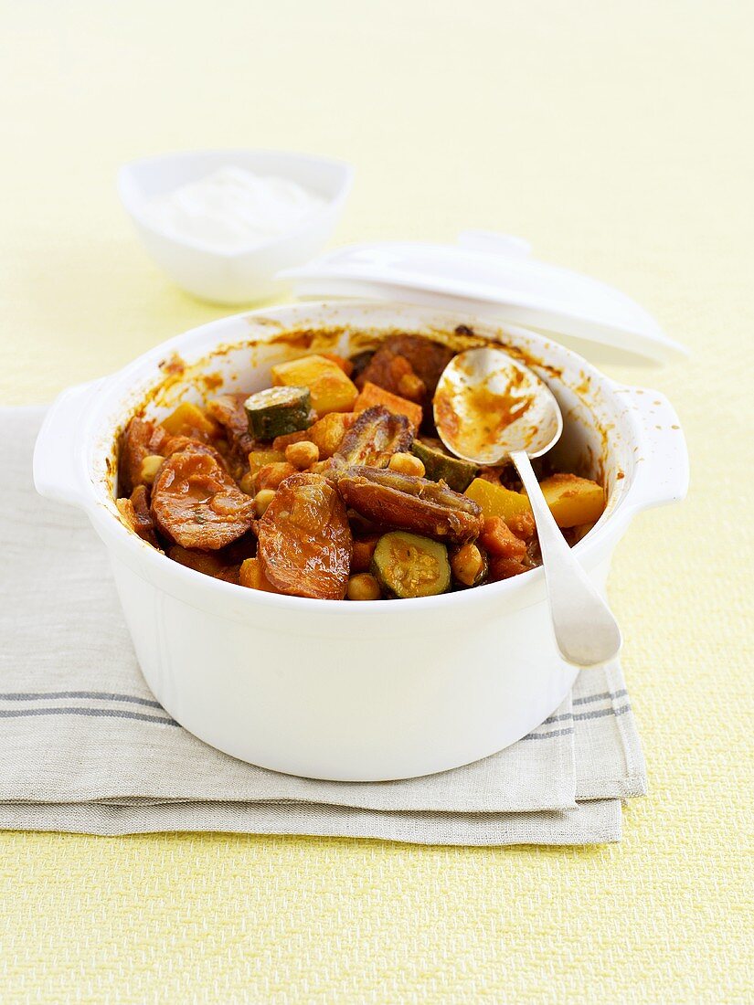 Date and sausage stew