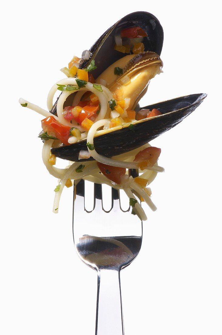 Spaghetti with mussel