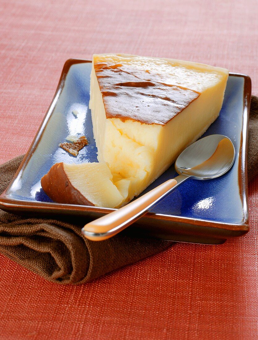 A piece of custard tart