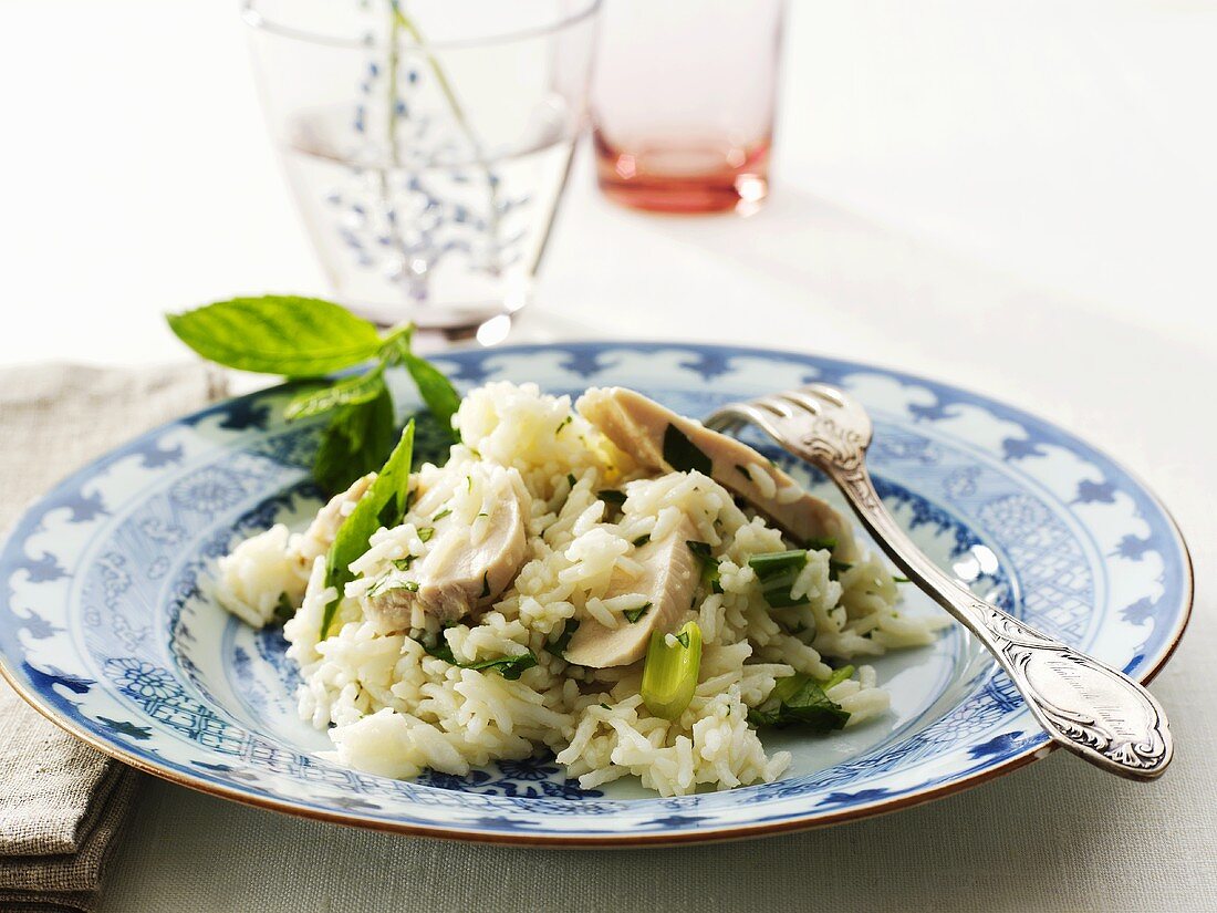 Reissalat mit Hähnchenbrust