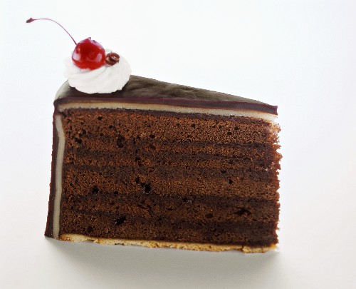 A Slice of Chocolate Layer Cake