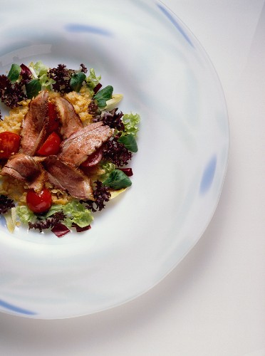 Salad with Smoked Duckling Breast