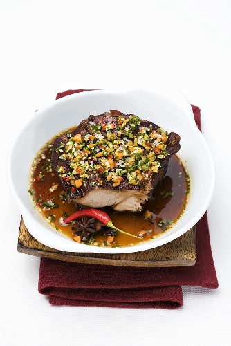 Asia-style roast veal