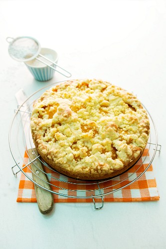 Apricot crumble cake