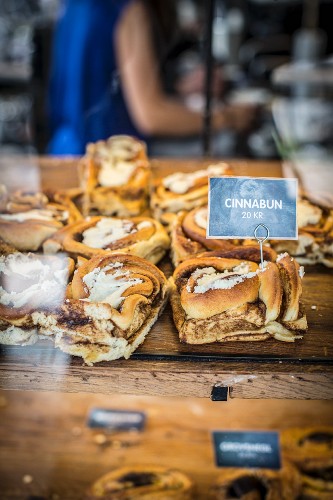 Cinnamon buns at the Torvehallerne market in Copenhagen