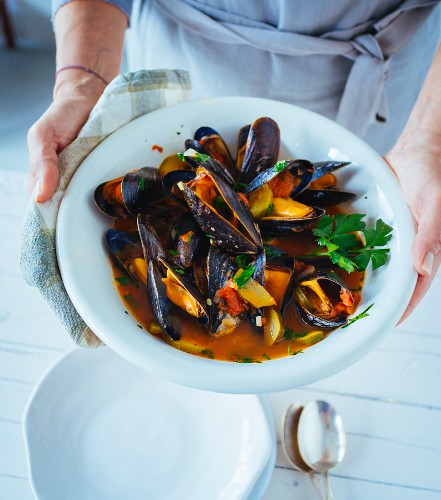 Italian mussel and tomato stew
