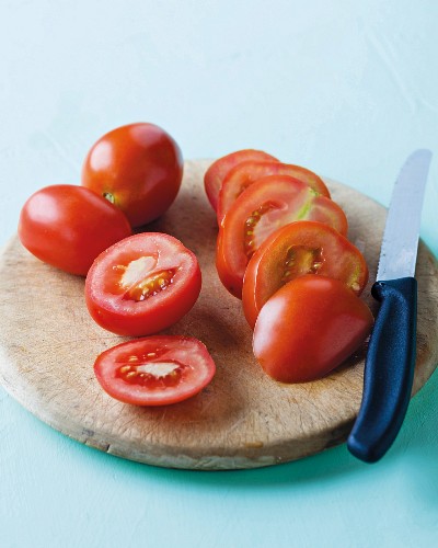 Tomaten in Scheiben geschnitten
