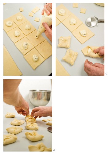 Making curd cheese turnovers