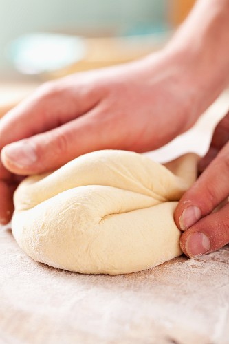 Kneading tortilla dough