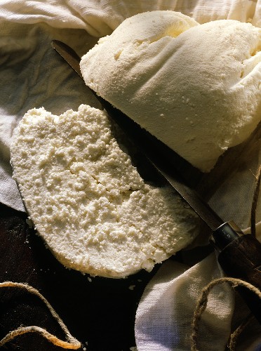 Paneer (Homemade Cream Cheese); Knife Slicing