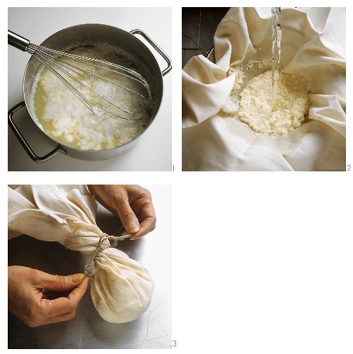 Making Indian 'paneer' cheese