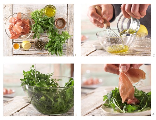 How to prepare rocket salad with Parmesan