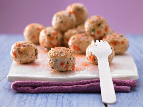 Turkey balls with peppers