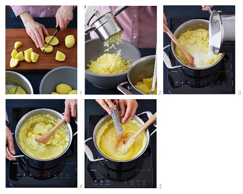 Preparing mashed potatoes